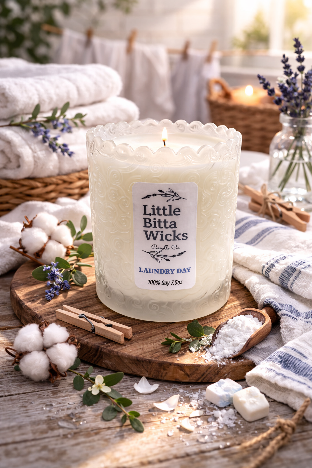7.5 Z LAUNDRY DAY SOY CANDLE FRESH LINEN